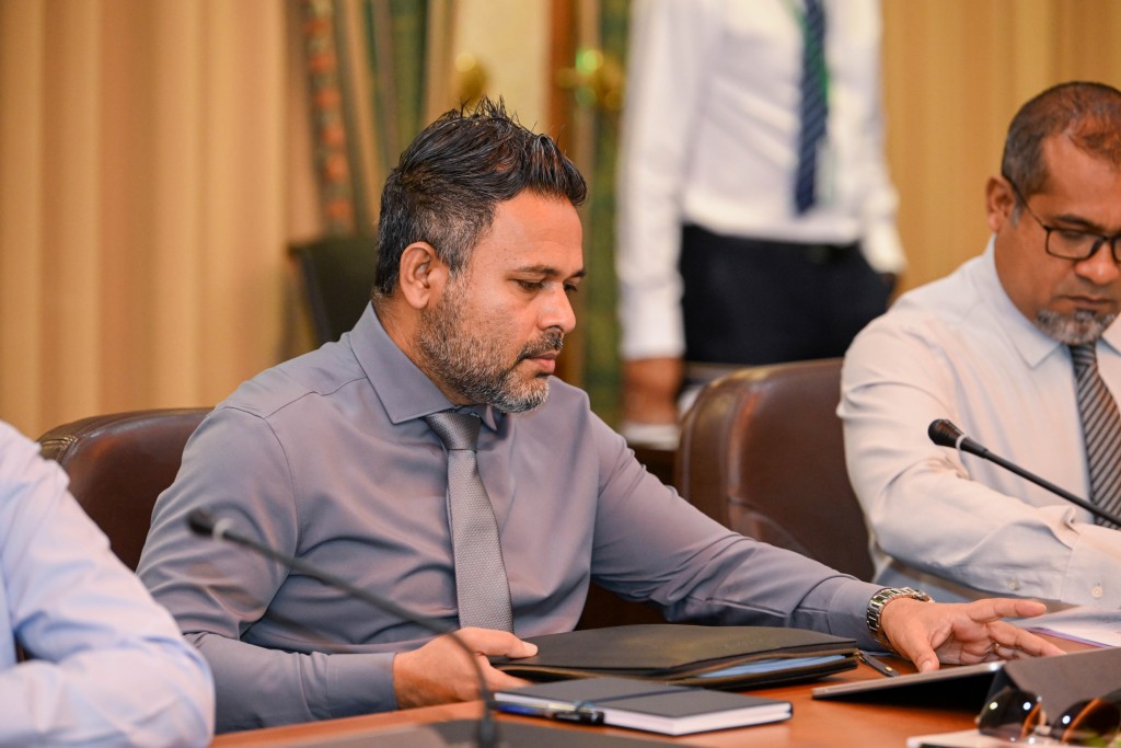 Fisheries Minister Shiyam ah Majlis in ruhun dheefi