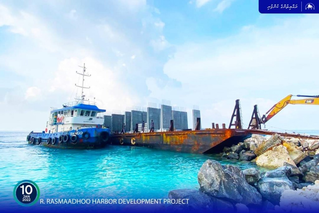 75 percent of Rasmaadhoo Harbor completed