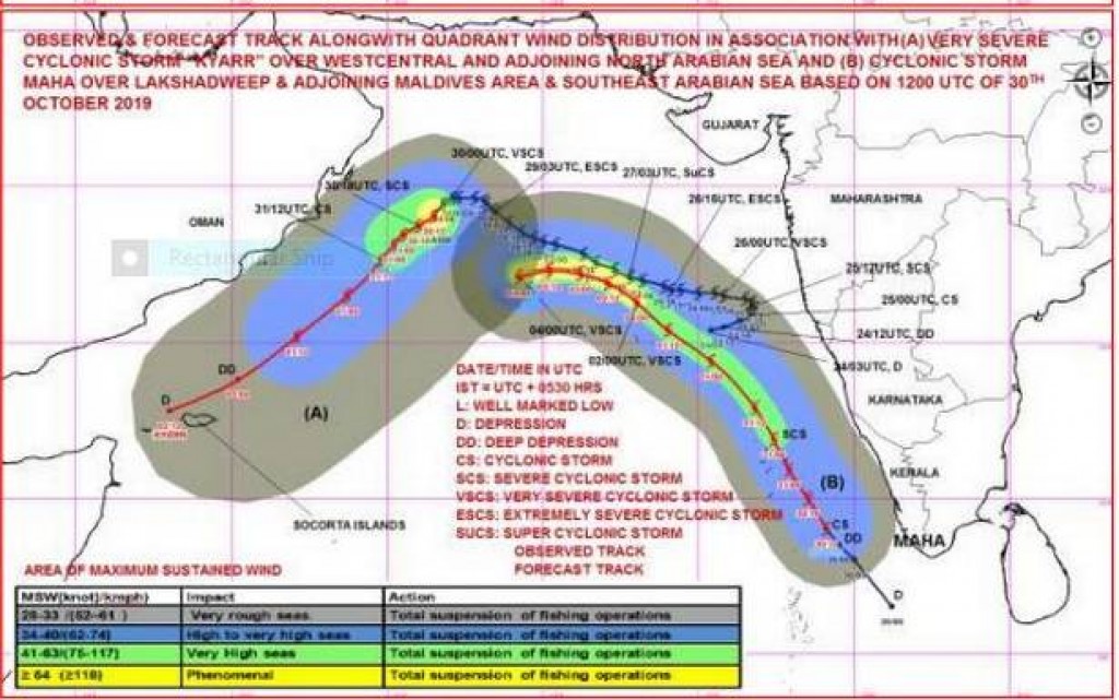 Depression near Maldives intensifies into cyclone, two brews in Arabian Sea