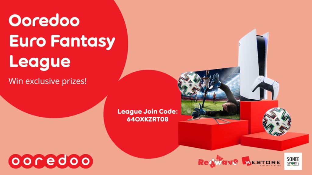 Euro 2020 aa dhimaakoh Ooredoo ge fantasy league mi aharuves, inaamu thakuge thereygai PS5 eh