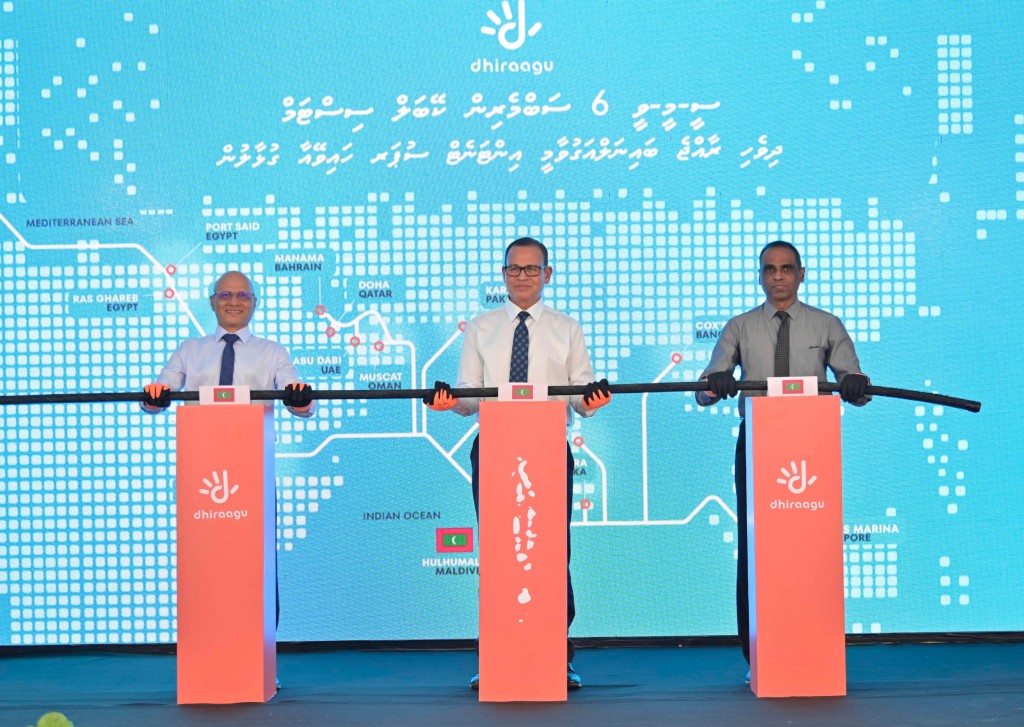 Dhiraagu in bainalaguvaamee SEA-ME-WE 6 submarine cable system Raajjey gai ifthithaah koffi