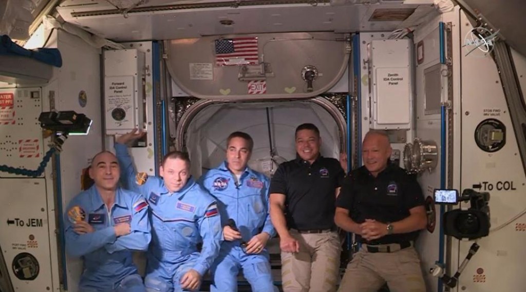 SpaceX astronauts on historic mission enter space station