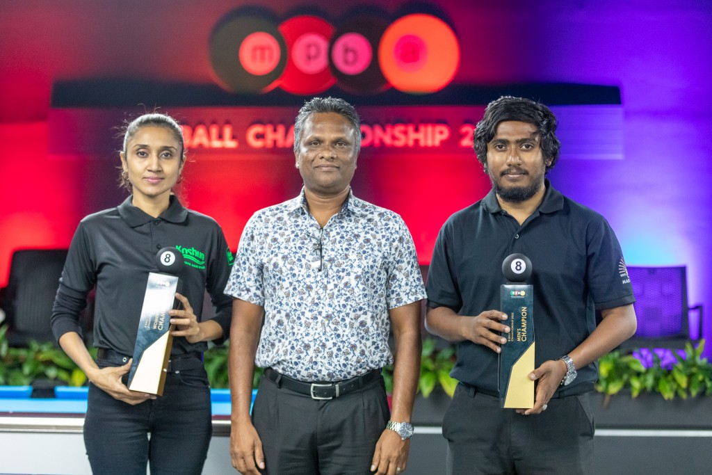 MPBA ge 8 Ball Championship ge Championkann Shaaz aai Faathy ah