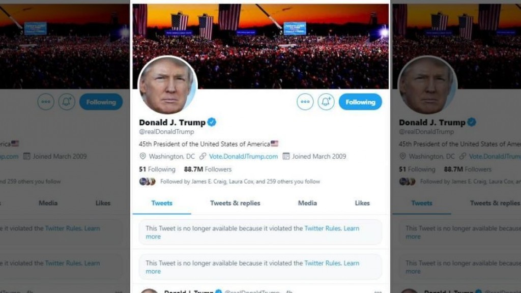 Trump ge Twitter account dhaaimeekoh suspend kohffi