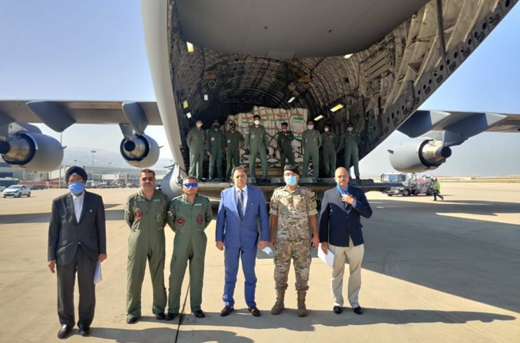India sends 58 tonnes of emergency aid to Lebanon