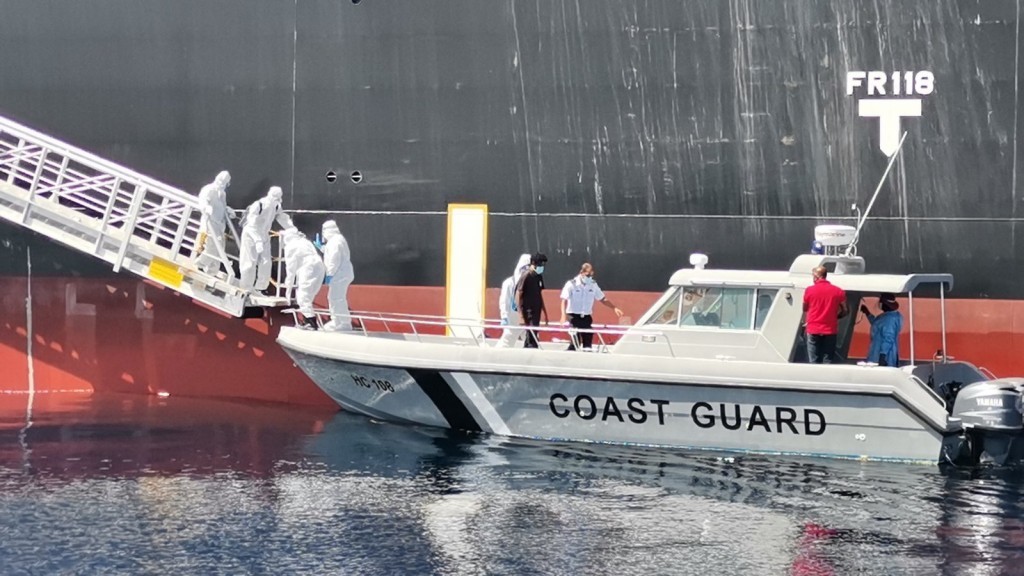 MNDF assists ill person on foreign cargo ship