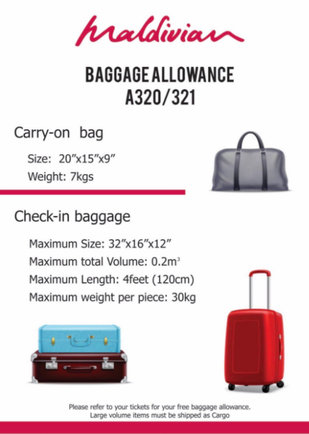 Mimahu Maldivian in Malasiya ah furaa flight inn 30 kg ge hiley baggage allowance dhenee