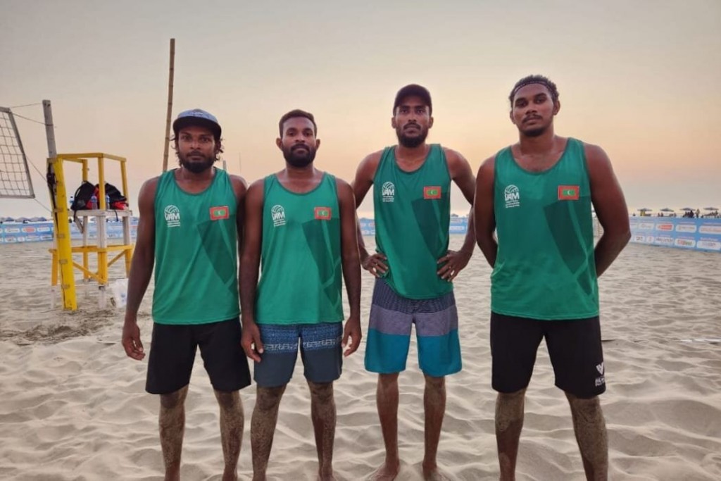 CAVA beach volley tour gai Raajjey ge 2 pair ge feshun rangalhu koffi