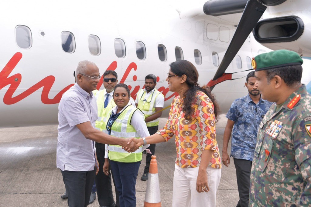 President concludes two-day visit to Laamu Atoll