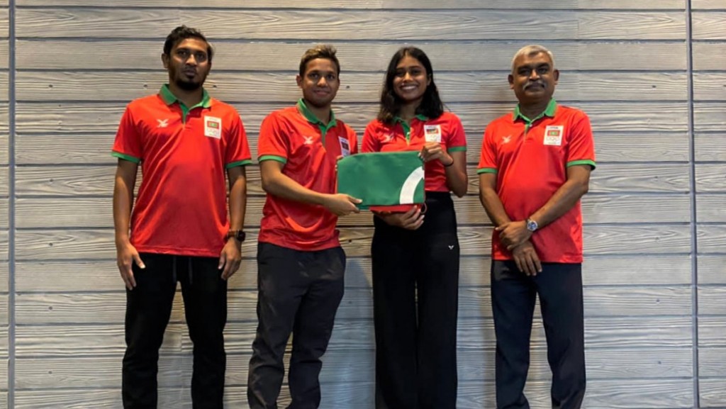 Olympics hulhuvumuge rasmiyyaathugai dhivehi dhidha ufulumuge sharafu Mubaal aai Nabaahaa ah