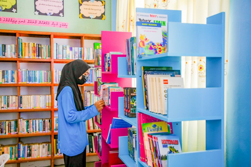 BML ge ehee gai Hanimaadhoo school library tharahgee kohfi