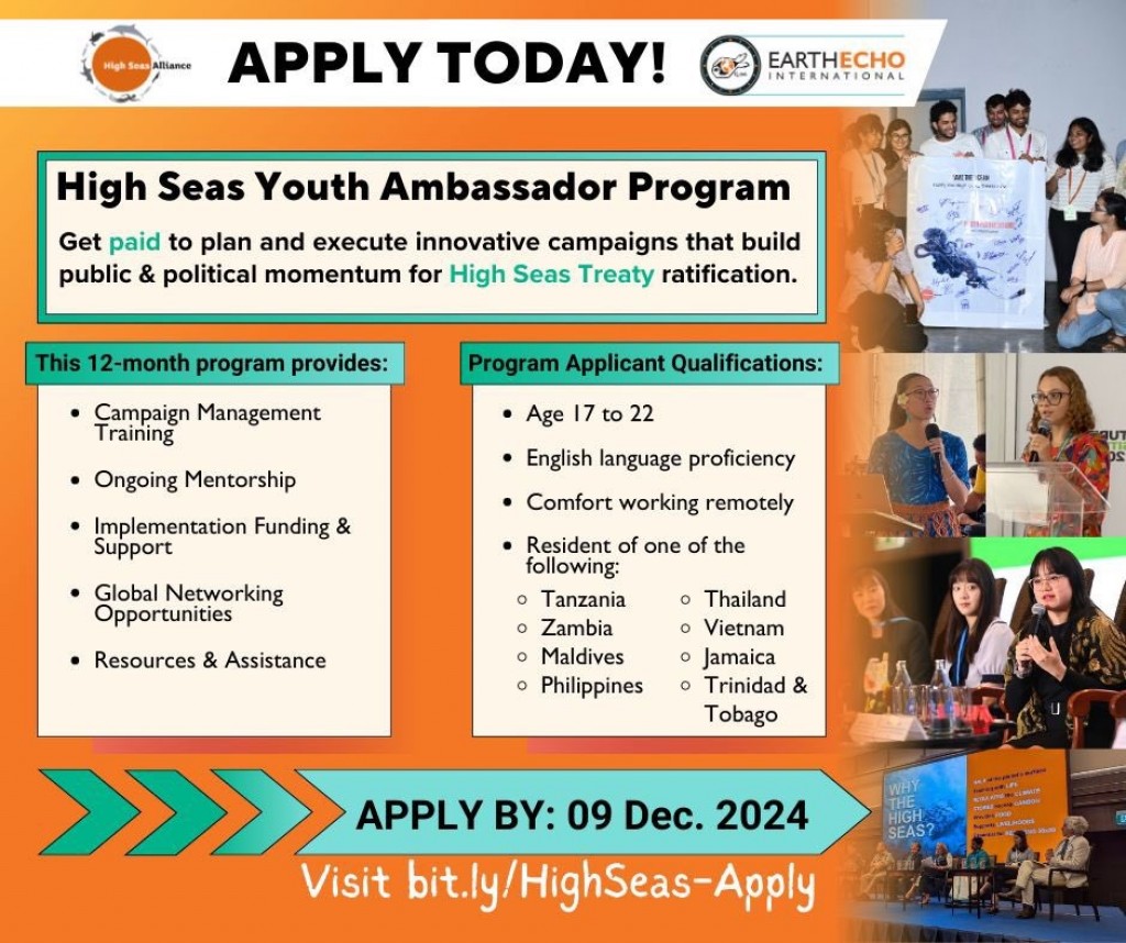 Applications open for 2025 High Seas Youth Ambassador Program