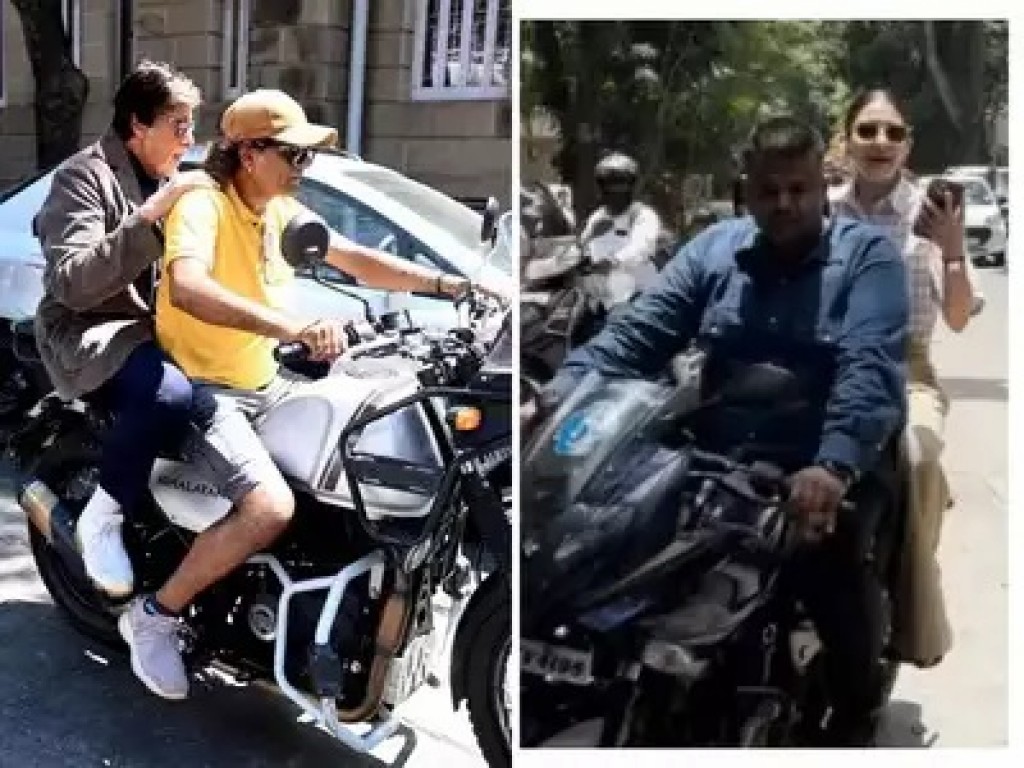 Amitabh aai Anushka helmet naalhai cycle dhuhvvi mahsala hoonu vehjje