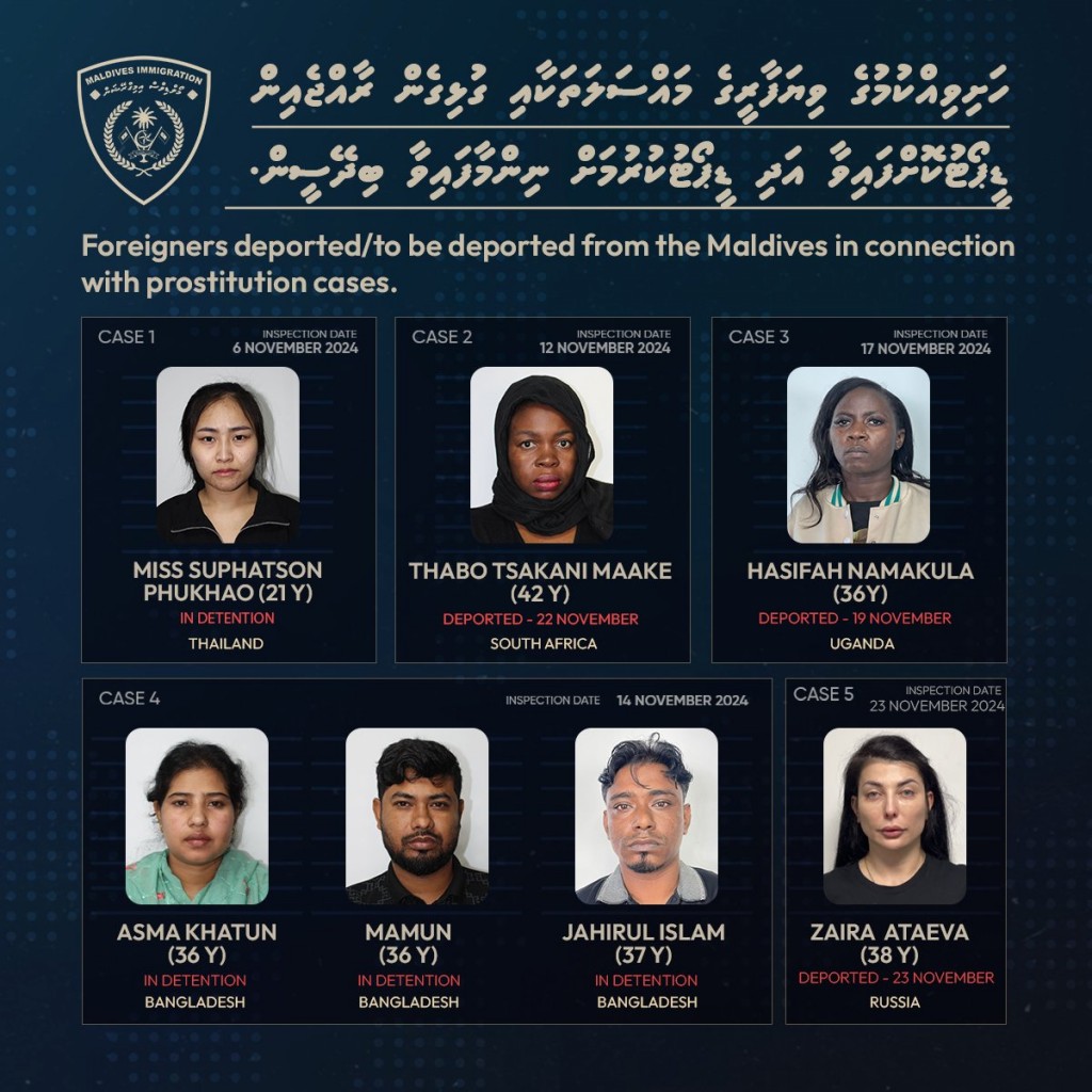 Hashi vikki mahsala ehgai bidheysee 3 anhenaku deport kollaifi