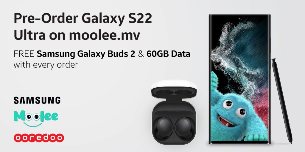 Ooredoo in Samsung S22 Ultra preorder ah hulhuvaalaifi