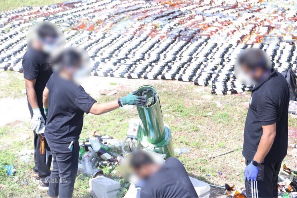 Alcohol worth over MVR 3.5 mln destroyed