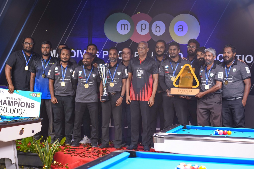 Thaareehee billiard mubaaraaiy nimumakah, team event ge championkann Eagles ah