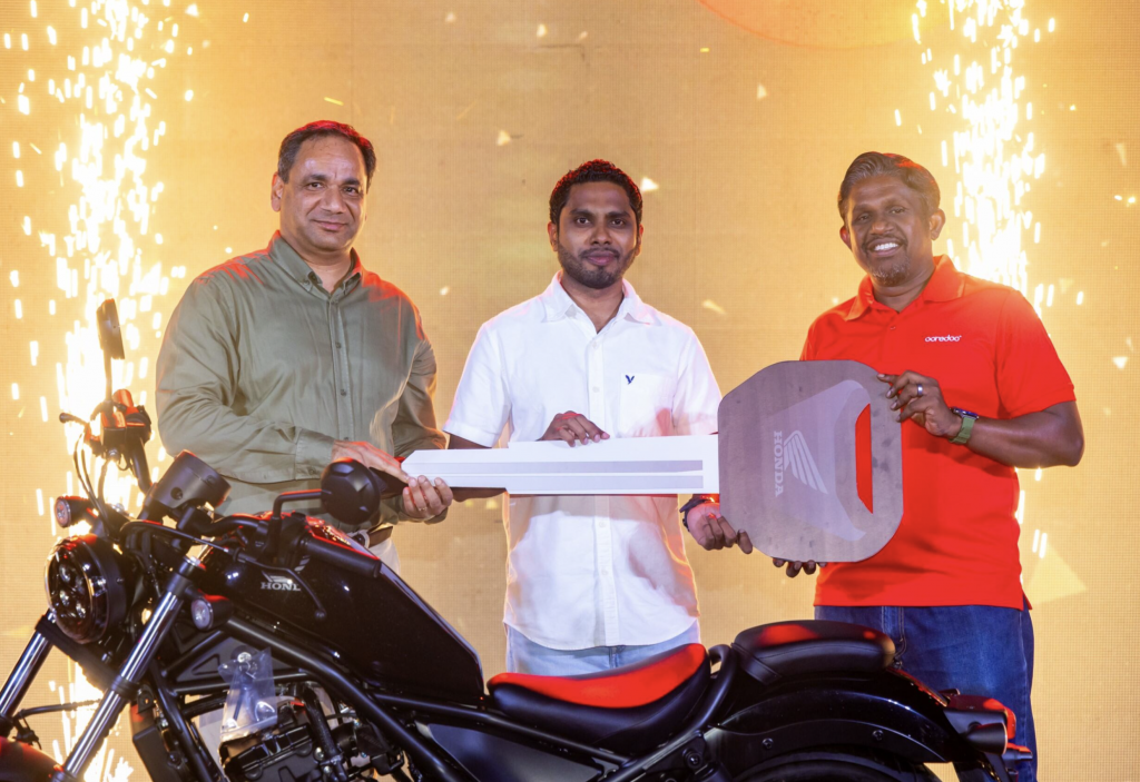 Honda rebel ge naseebuveriyakah Afrah, Ooredoo cycle libey promotion nimumakah