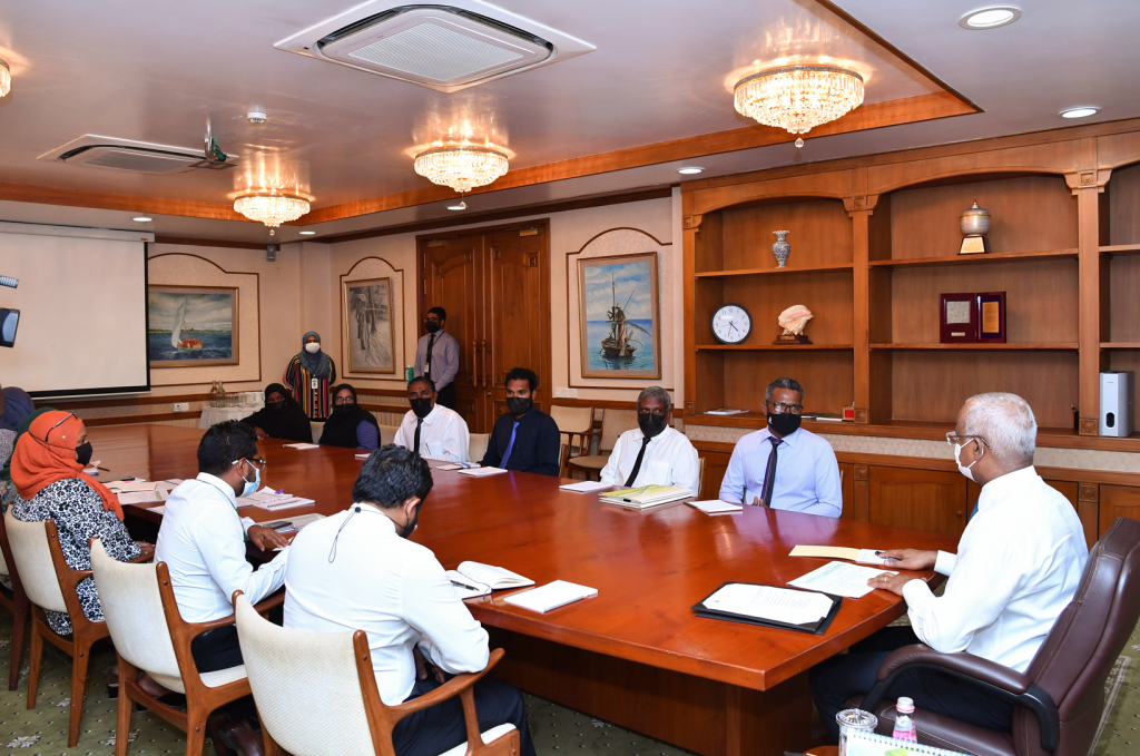 Omadhoo Council's first meeting with President Solih