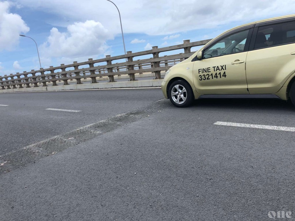 A number of road bumpers removed from the bridge to reduce traffic collisions