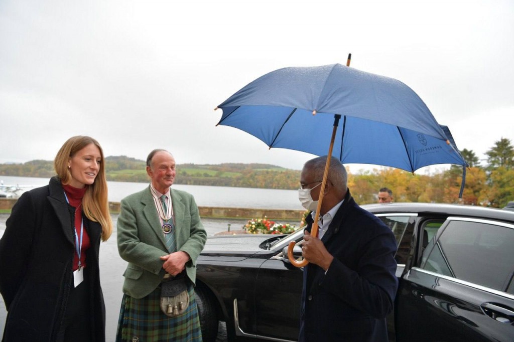 President and delegation arrive at Glasgow for COP26