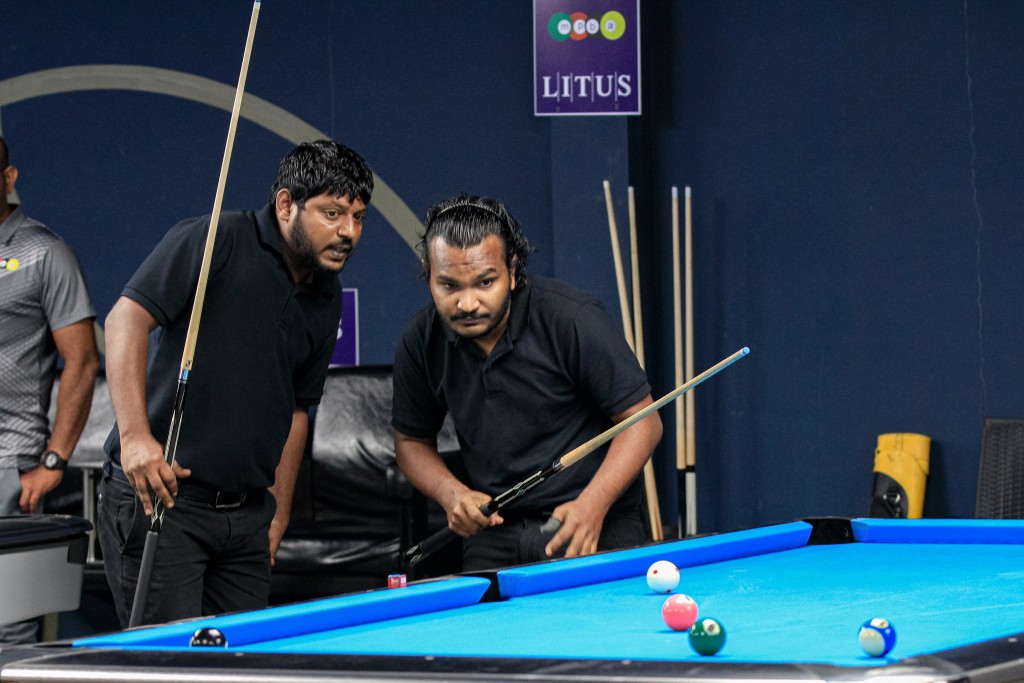 National Billiard Championship: Doubles Event ge final ge fahu jaaga Fayaz aai Shawin ah