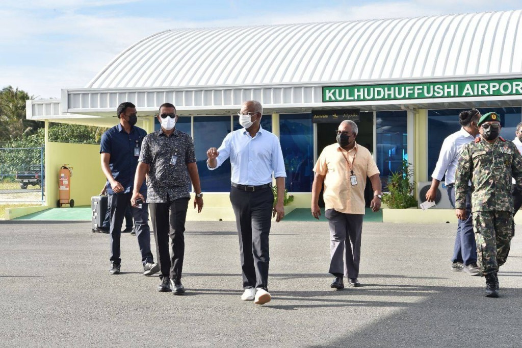 President concludes trip to Kulhudhuffushi for Youth Day celebrations