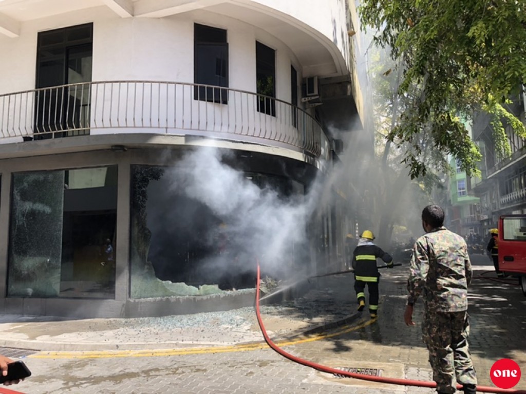 Fire incident at a shop on Janavaree Magu