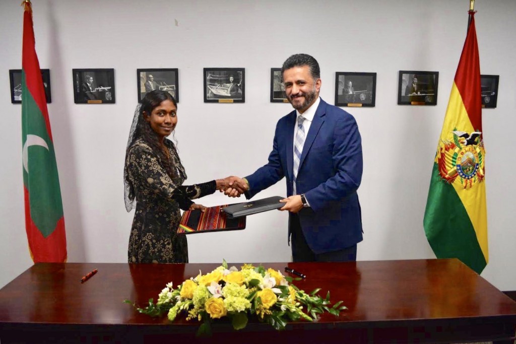 Maldives establishes diplomatic relations with Bolivia