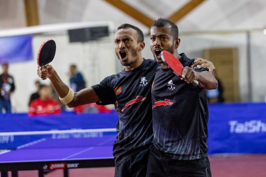 Doubles event gai Shaffan aai Munsif, Dheema aai Rafaa ge pair ves thafaathu dhakkai kuriyah