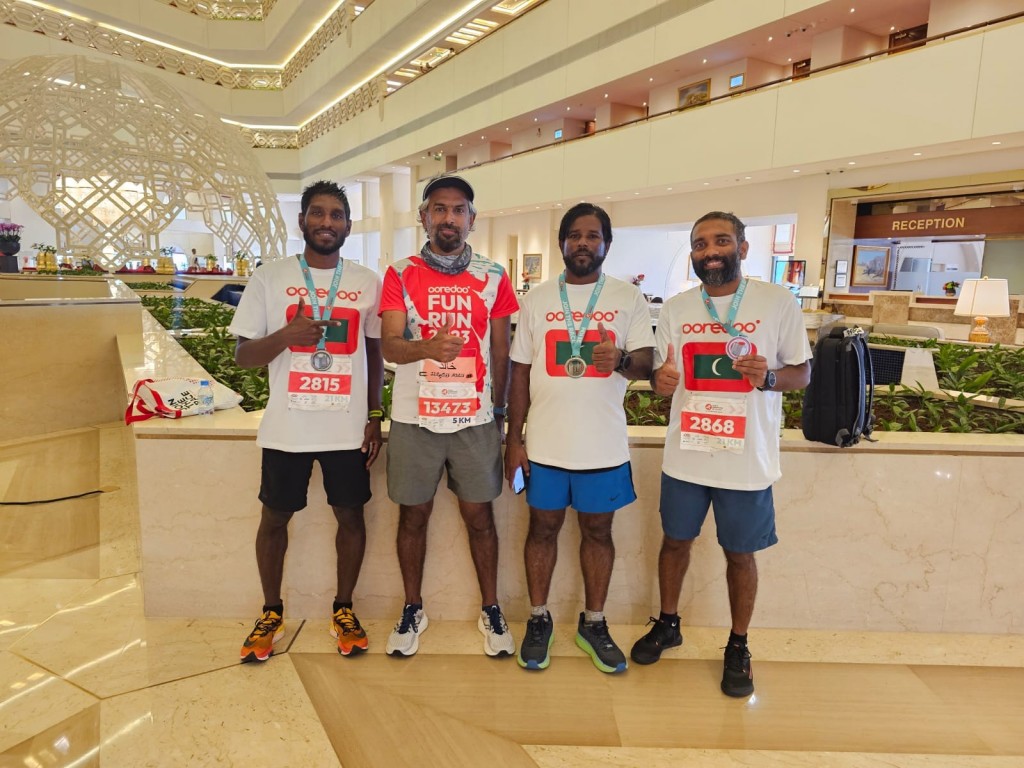 Ooredoo ge naseebuverin Doha marathon gai dhuvefi