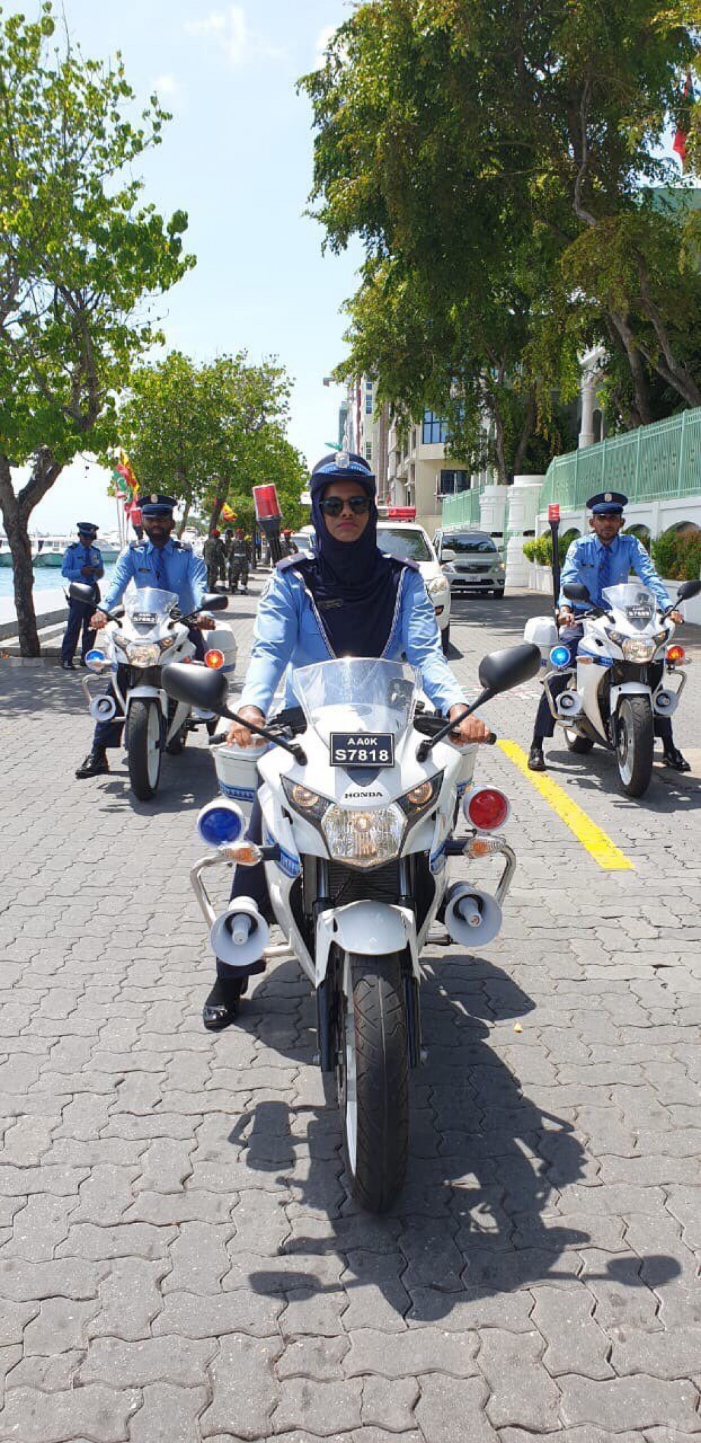Female officer on VVIP motorcade for the first time