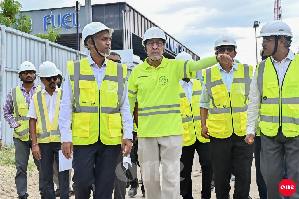 President Muizzu inspects Greater Male' Connectivity Project Site