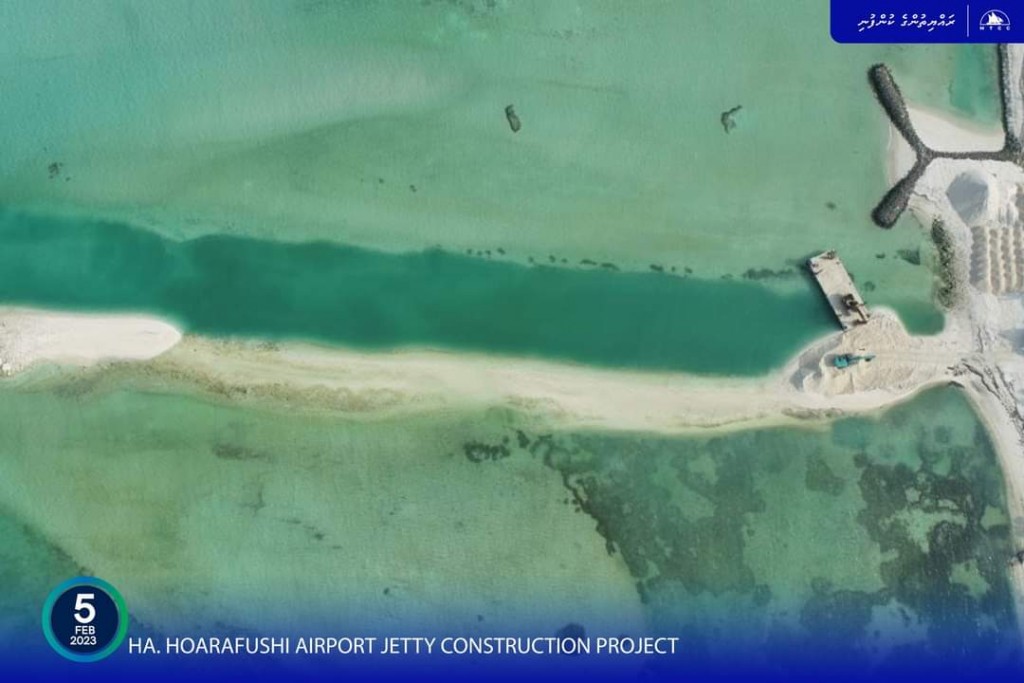 Hoarafushi Airport jetty ge neru funn kurumuge masakkathuge bodu baeh nimijje