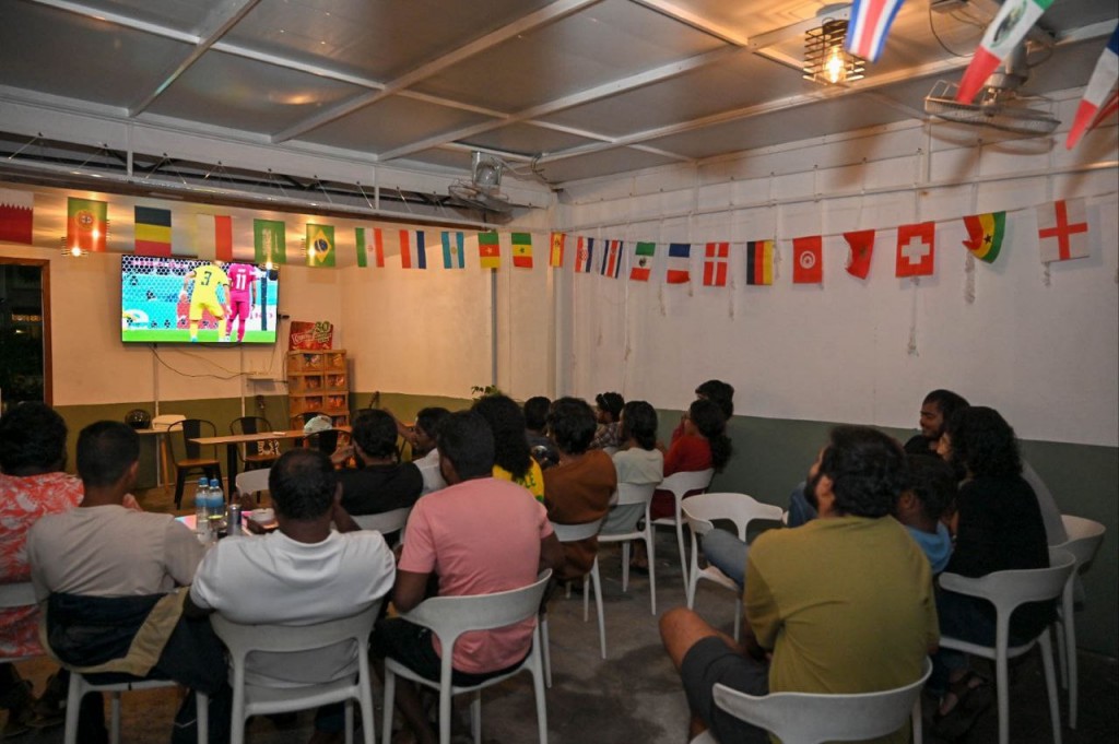 World Cup match thah dhakkaa vaguthu Male' ge baeh maguthah bandhu kuranee