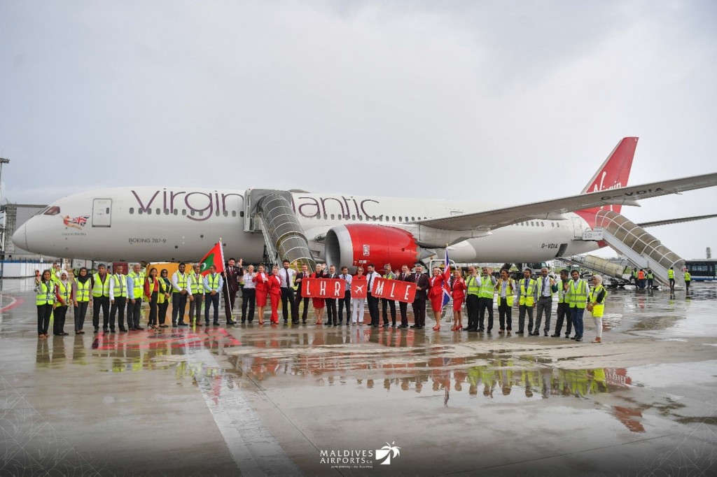 Virgin Airline in Raajje aai London aa dhemedhu seedhaa dhathuruthah fashaifi