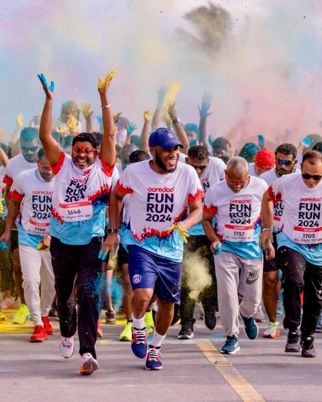 Okocha aaeku Ooredoo fun run Laamu gai kaamiyaabu kamaaeku nimmaalaifi
