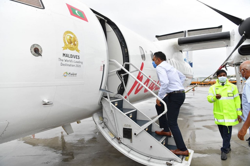 Vice President departs on trip to Addu and Fuvahmulah City