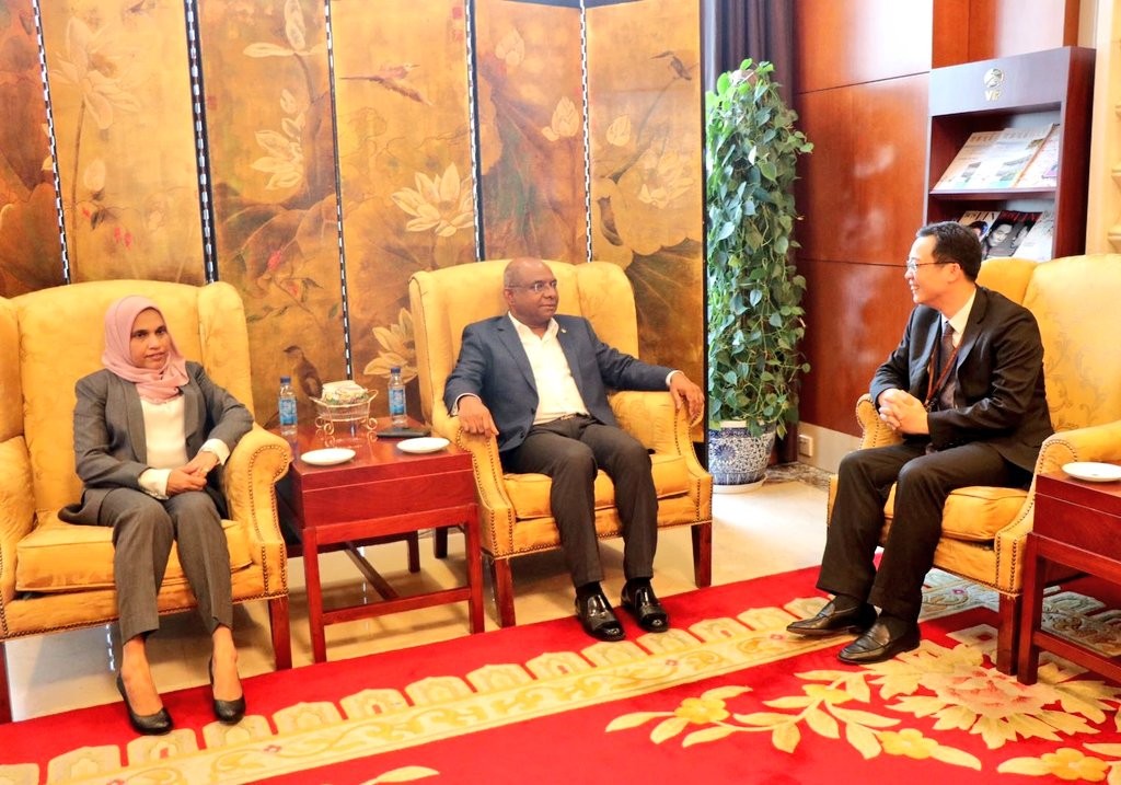 Foreign Minister Abdulla Shahid arrives in China on an official visit