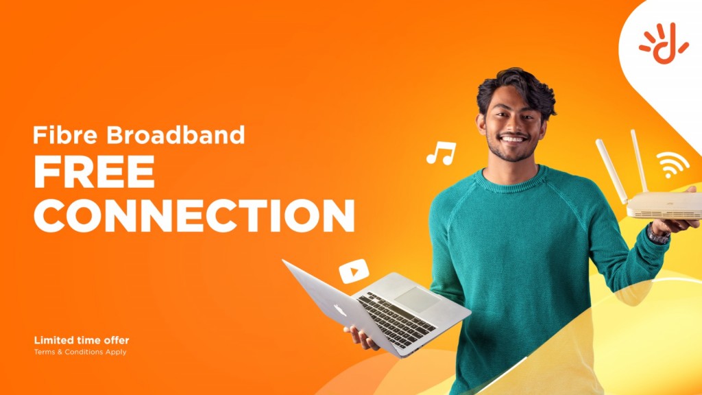 Dhiraagu fiber broadband connection thakah router aaeku gulhaidhinun hiley libey promotion eh