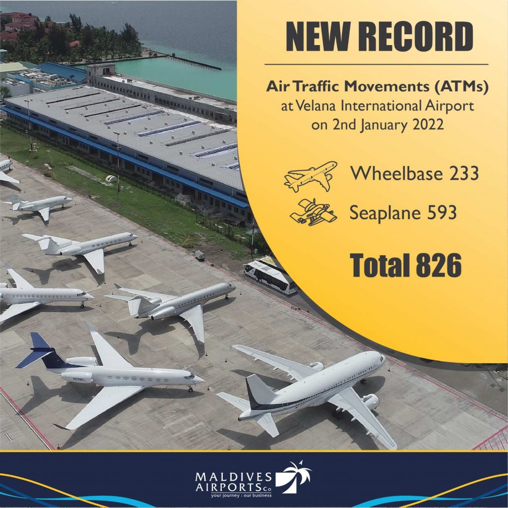 VIA ah aa record eh, iyye 826 air traffic movements