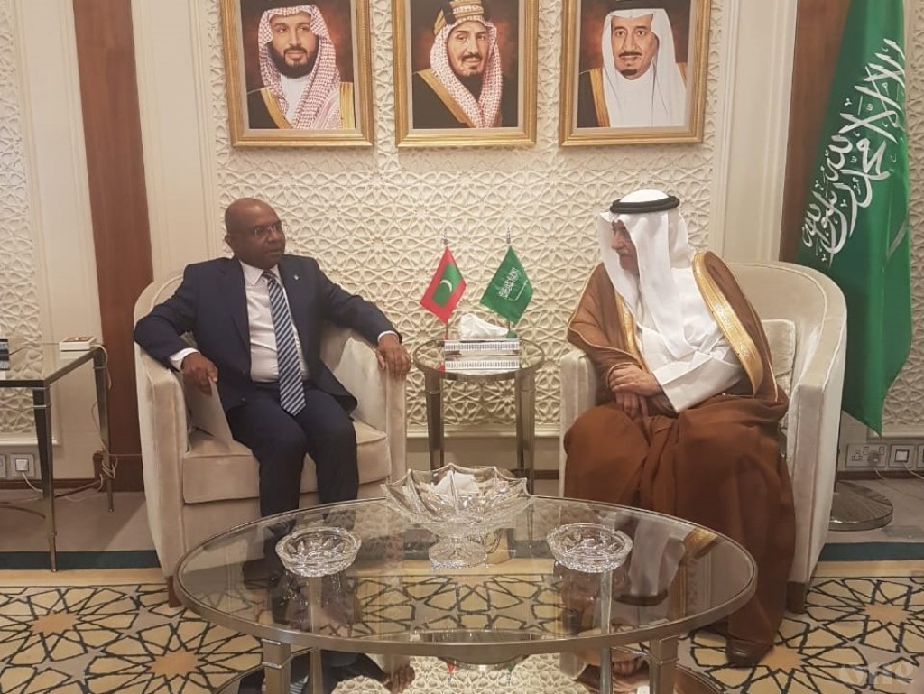 Minister Shahid meets with Saudi Foreign Minister and Fund for Development Chairman