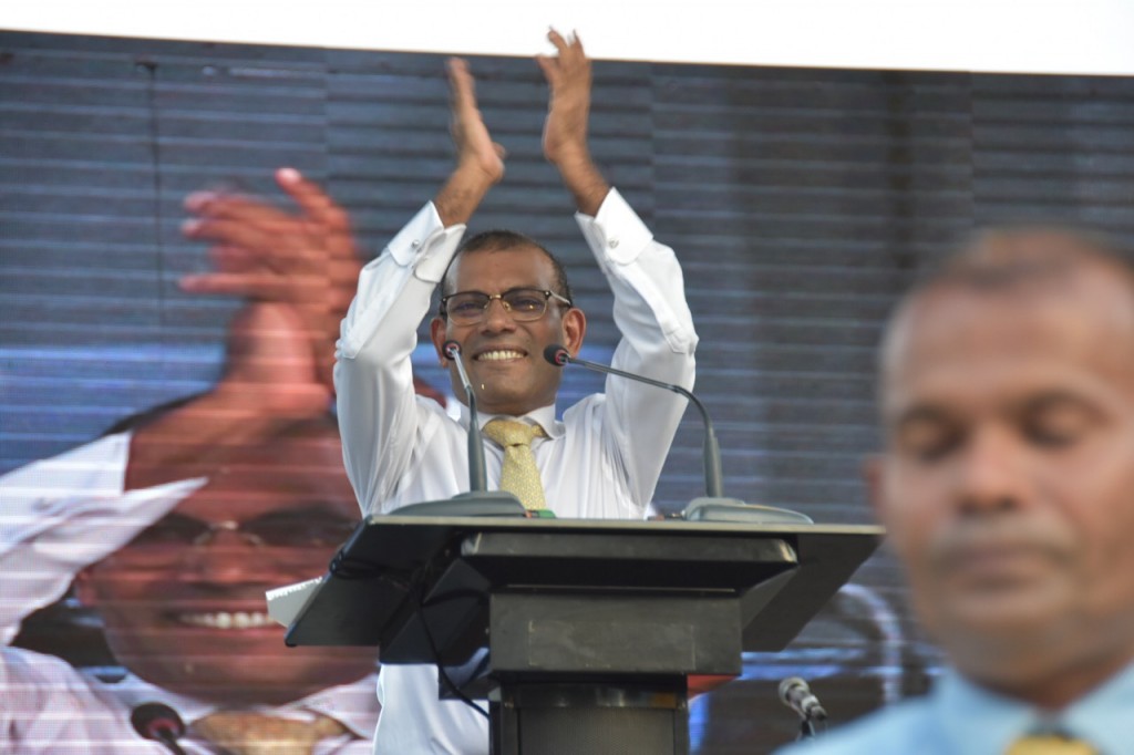 Nasheed primary gai vaadha kuravvan ninmavaifi, Campaign launch kurun Thinadhoo gai
