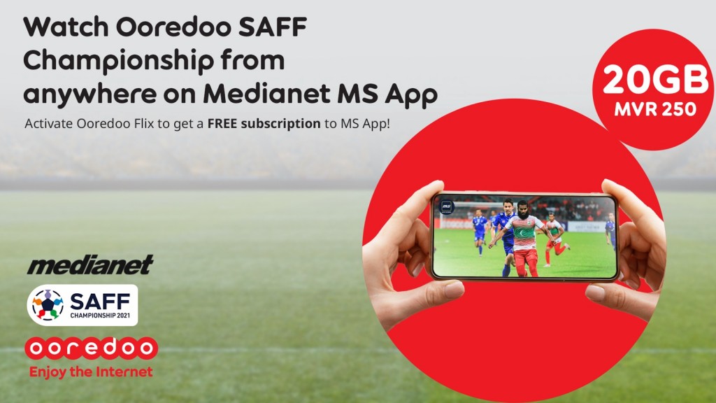 MediaNet multi screen app in SAFF ge match thah balan Ooredoo in subscription hiley