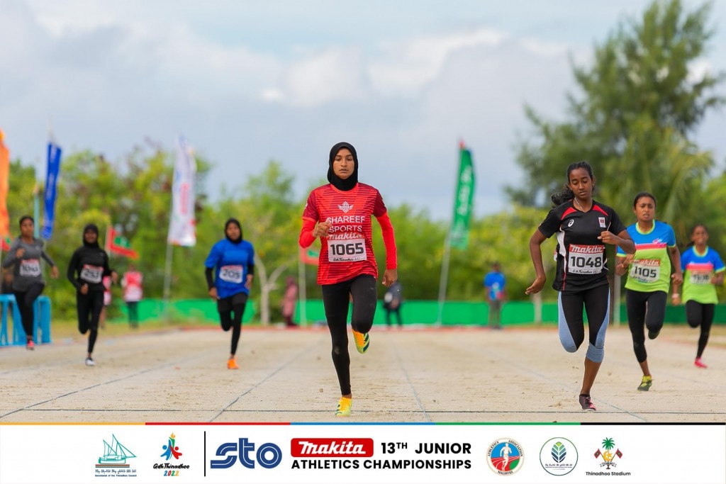 Junior athletics championship Thinadhoo gai kaamiyaabukamaaeku nimmaalaifi