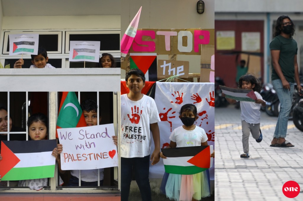 Dhivehi kudakudhin Palestine aa eku thibikan haamakoh varugadha message thakeh!