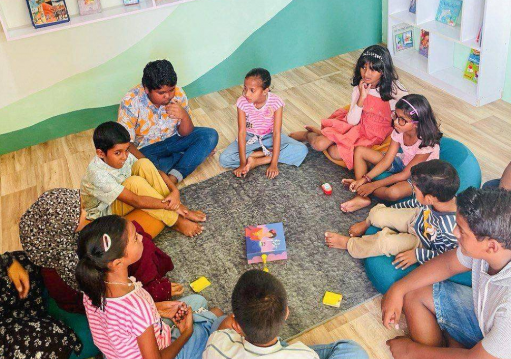 Reading area developed in Maafushi under BML Community Fund