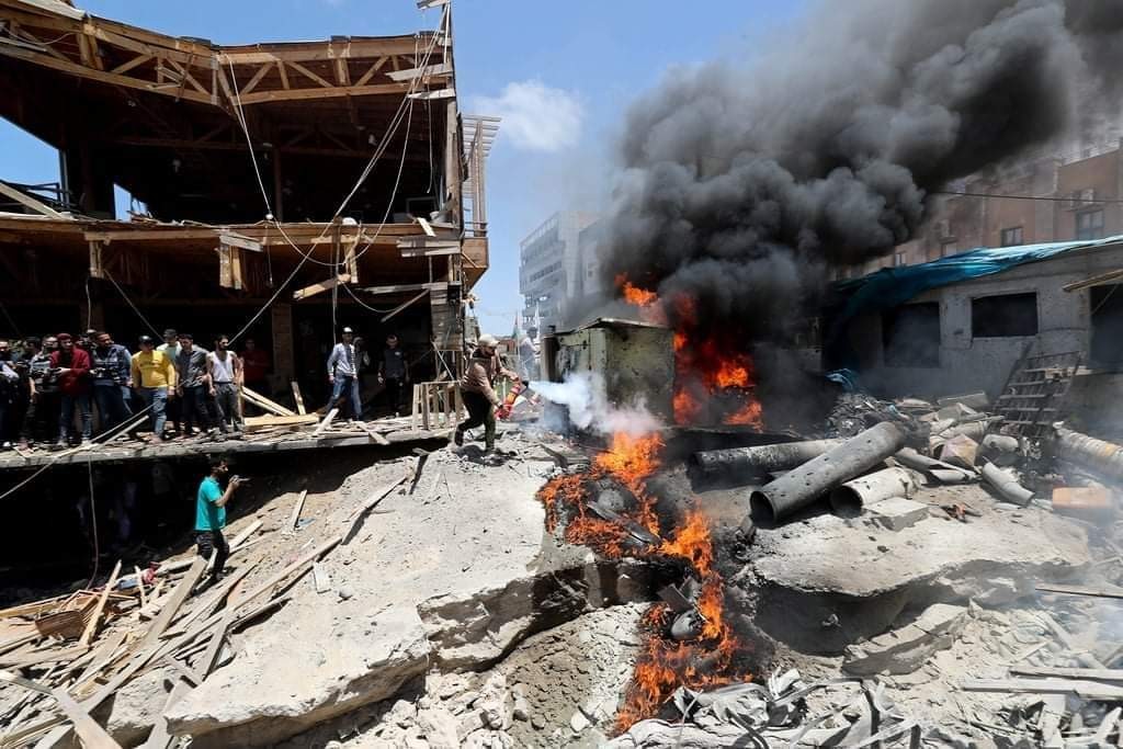 Gaza gai hingamun anna ''Maldive Gaza'' Restaurant ah Israel ge rocket hamalaa eh
