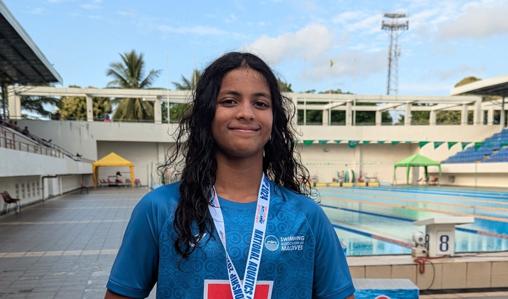 Thazky 50 meter freestyle event in rihi medal ves hoadhaifi
