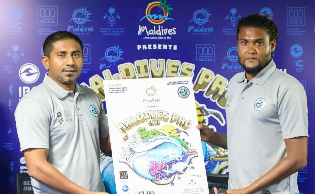 Dhuniyeyge Bodyboarding tour gai himeney ''Visit Maldives pro 2022'' rasemeekoh iulaan koffi